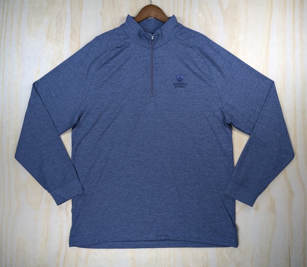 Dunning Golf Men's XXL Scottsdale National 1/4 Zip Pullover Blue Heather Stretch